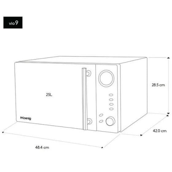 H.KOENIG Vio9 25 Lt Μαύρο-Γκρι Φούρνος Μικροκυμάτων image 3