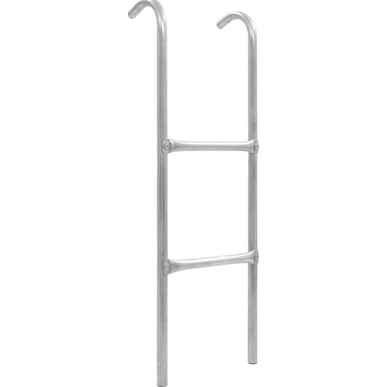 VidaXL Σκάλα Τραμπολίνου με 2 Σκαλιά 102.6cm από Ανοξείδωτο Ατσάλι - Ασημί image 0
