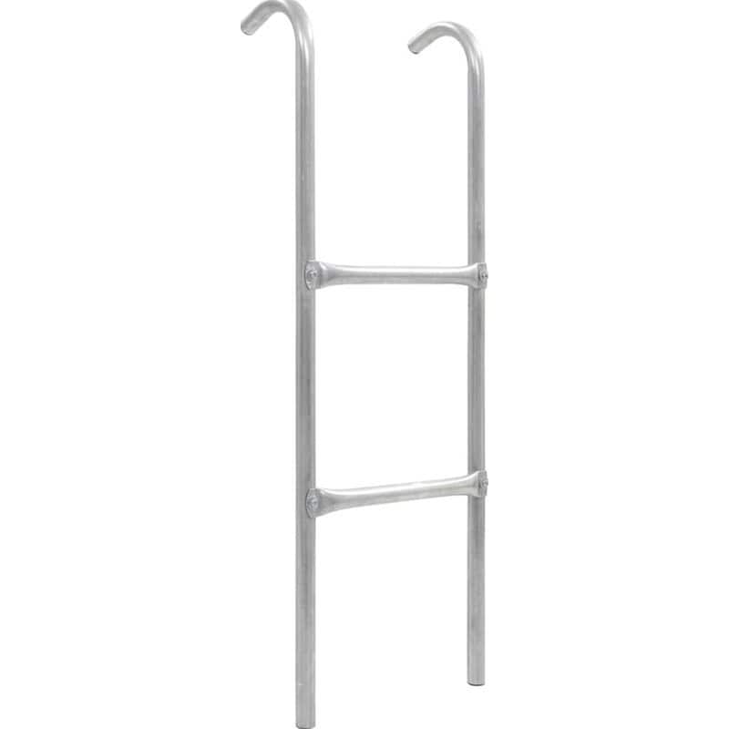 VIDAXL VidaXL Σκάλα Τραμπολίνου με 2 Σκαλιά 102.6cm από Ανοξείδωτο Ατσάλι - Ασημί