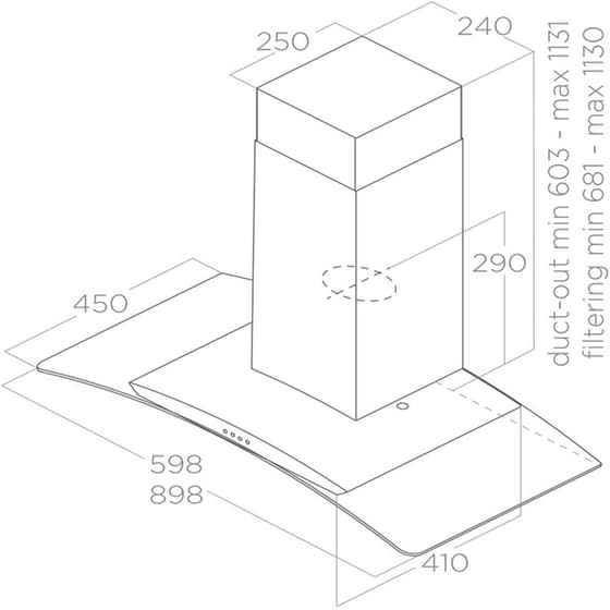 ELICA CIRCUS IX/A/90 90 cm Inox Καμινάδα - Τζάκι Απορροφητήρας image 1
