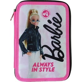 Κασετίνα Παραλληλόγραμμη Γεμάτη GIM Διπλή Barbie Trend Flash