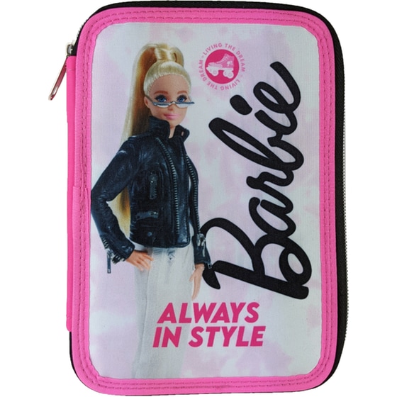 Κασετίνα Παραλληλόγραμμη Γεμάτη GIM Διπλή Barbie Trend Flash image 0