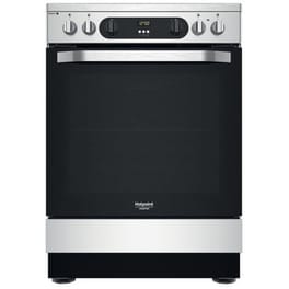 HOTPOINT HS68V8CHX 83 Lt  Inox Ηλεκτρική Κουζίνα Κεραμική