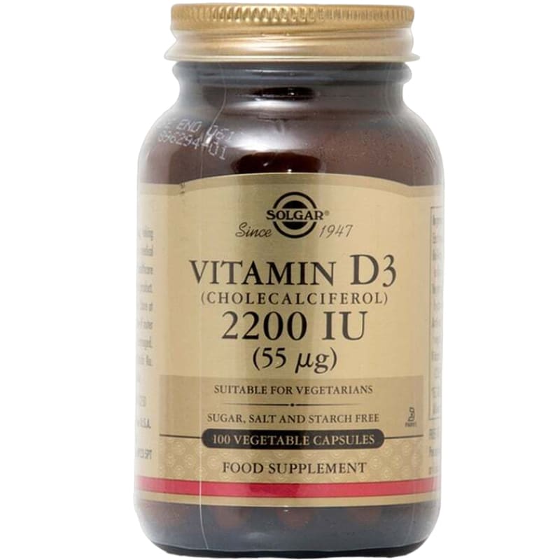 Solgar Vitamin D3 2200IU (55μg) - 100 κάψουλες