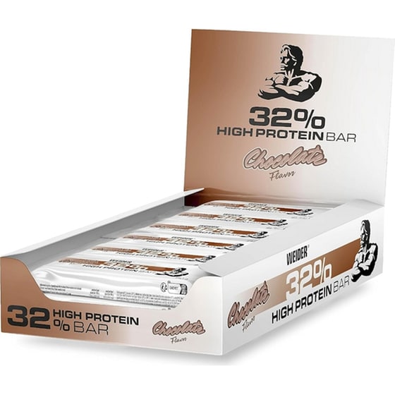 Μπάρες Πρωτεΐνης 60gr  Weider 32% Protein Bar Σοκολάτα  - 12 Τμχ image 0