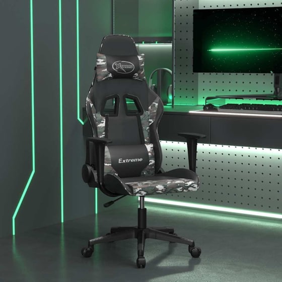 Καρέκλα Gaming VIDAXL 345456 με Ρυθμιζόμενα Μπράτσα από Τεχνητό Δέρμα - Μαύρο image 7