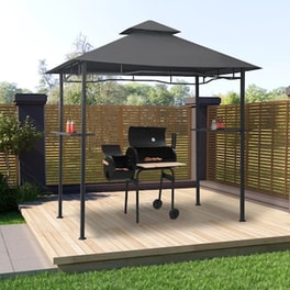 Κιόσκι Vidaxl Ατσάλι 240x150x255cm - Ανθρακί