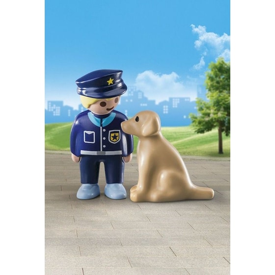 PLAYMOBIL® 1·2·3 Αστυνομικός με Εκπαιδευμένο Σκύλο (70408) image 1