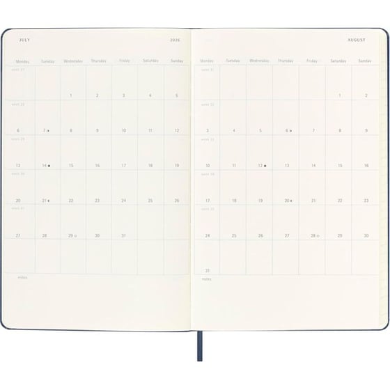 Ημερολόγιο Εβδομαδιαίο Moleskine 2025-2026 18Μ Large Saphire Blue Hard image 5