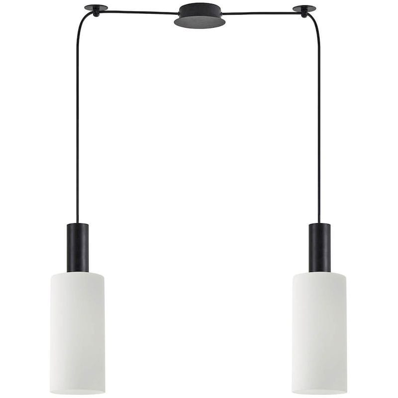 Φωτιστικό Οροφής Δίφωτο Homelighting 77-8564 Μεταλλικό - Λευκό/Μαύρο