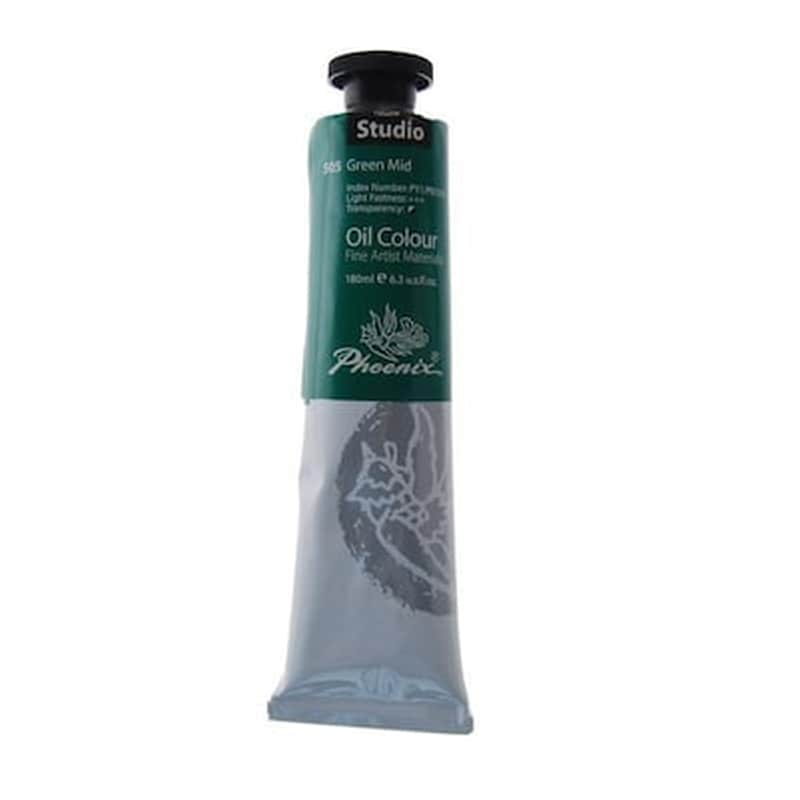 WUXI PHOENIX ARTIST MATERIALS IMP & EXP CO., LTD Phoenix Χρώμα Λαδιού Mid Green 180ml