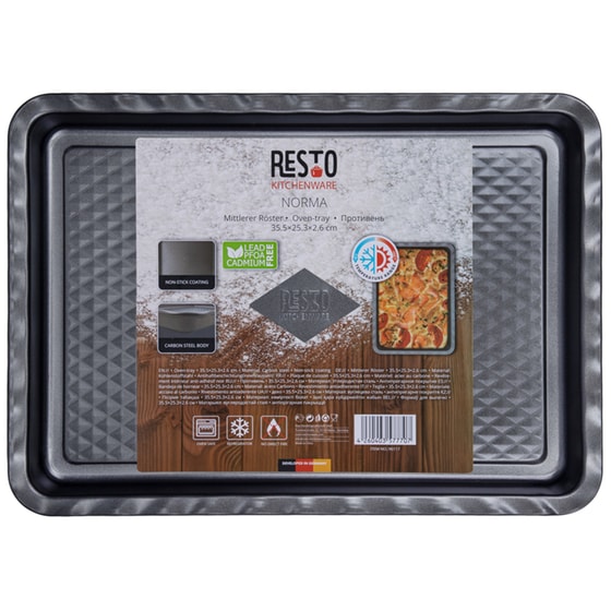 Αντικολλητικό Ρηχό Ταψί RESTO Norma RE96117 35.5 x 25.3 x 6 cm image 4