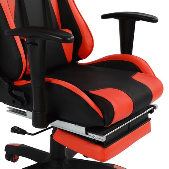 Gaming Καρέκλα Speed Homemarkt με Υποπόδιο - Κόκκινο/Μαύρο image 6
