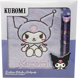 Λούτρινο Σημειωματάριο A5 Hello Kitty Kuromi με Στυλό που Σβήνει