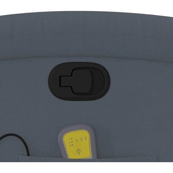 Πολυθρόνα Μασάζ VidaXL Ανακλινόμενη από Βελούδο - Σκούρο Γκρι image 9