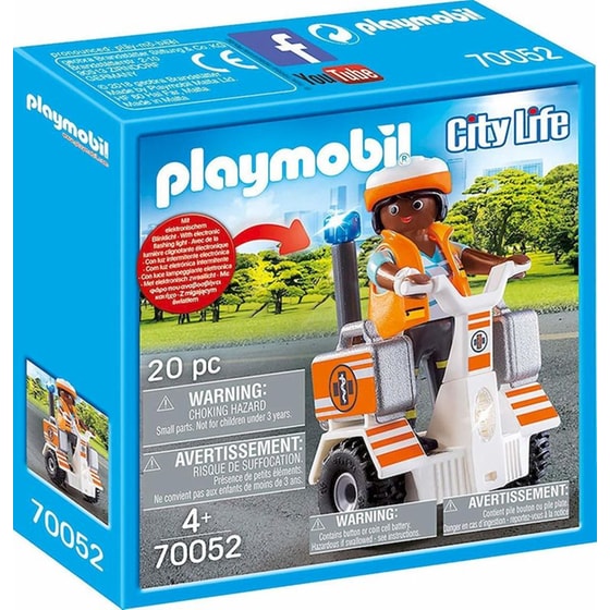 PLAYMOBIL® City Life Διασώστρια με Self-Balance Scooter (70052) image 0