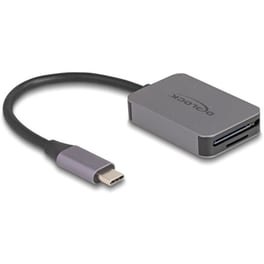 Delock Card Reader 91009 Για Sd Και Micro Sd, Usb-c, 5 Gbps, Γκρι
