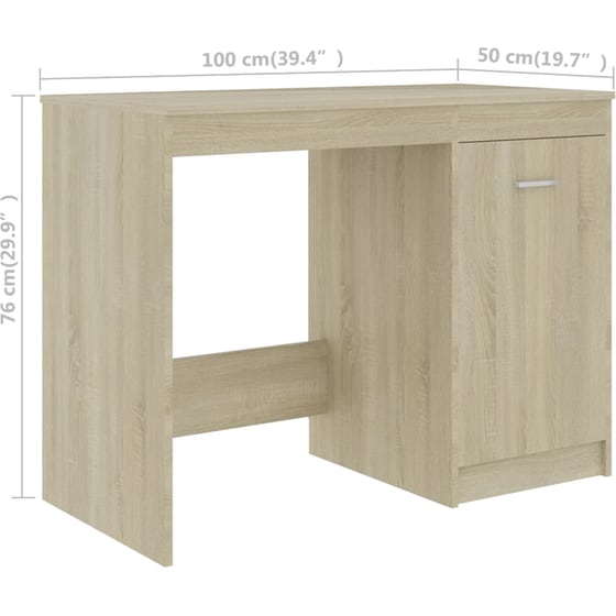 Γραφείο Μελέτης VidaXL από Μοριοσανίδα 140x50x76cm - Μπεζ image 7
