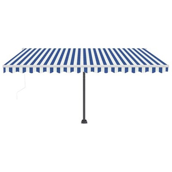 Τέντα Vidaxl Αλουμίνιο Αυτόματη 450x300cm - Μπλε/Λευκό image 5