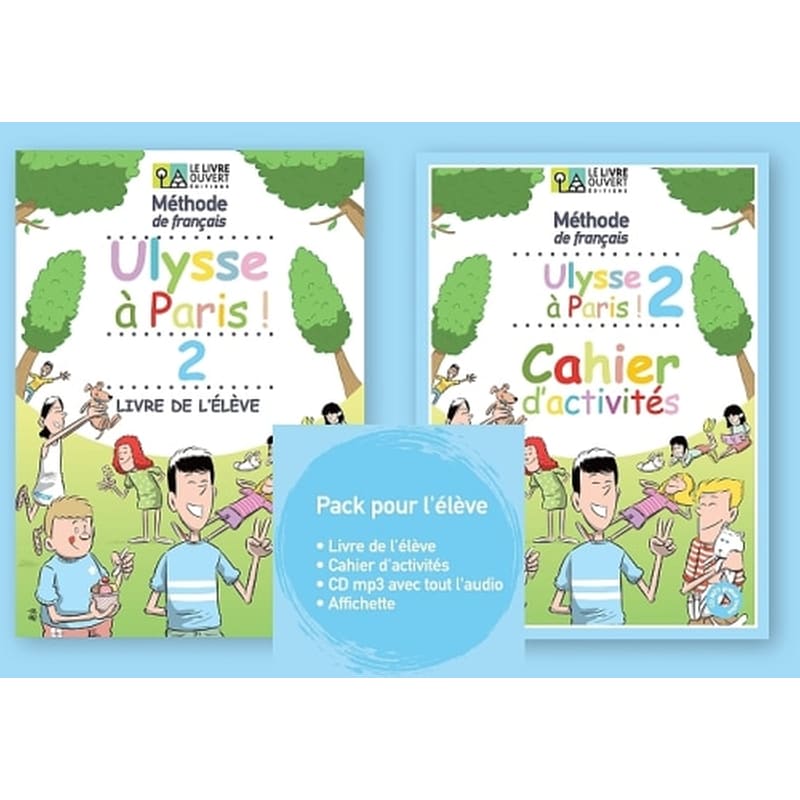 Ulysse a Paris 2 Pack Livre de leleve - Cahier d’activites - Cd rom - affichette