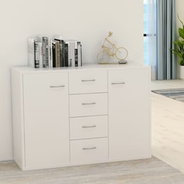 Vidaxl Μπουφές Λευκός 88 X 30 X 65 Εκ. Από Μοριοσανίδα