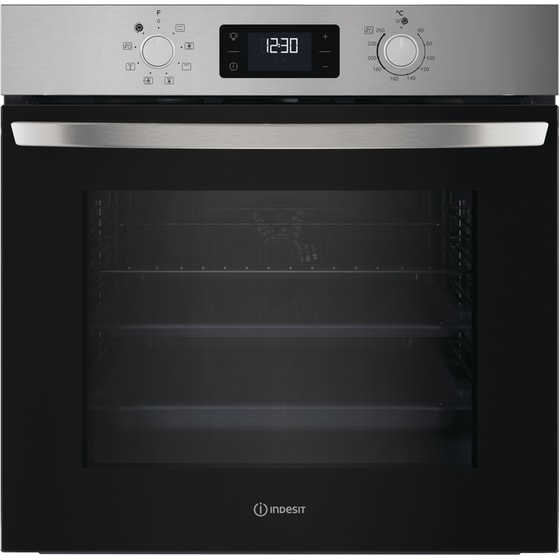 INDESIT IO 255HU X 71 Lt Inox Εντοιχιζόμενος Φούρνος Άνω Πάγκου image 0