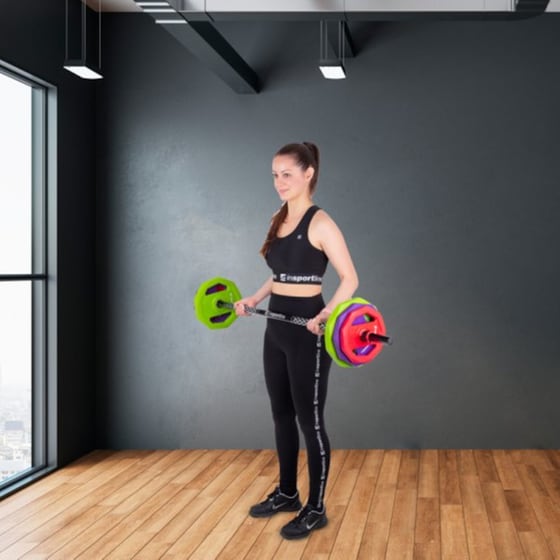 Body Pump Μπάρα InSPORTline Pumpino INS-21699 140cm 19kg Κούφια από Ατσάλι με 6 Δίσκους Βαρών και Κολάρα image 8