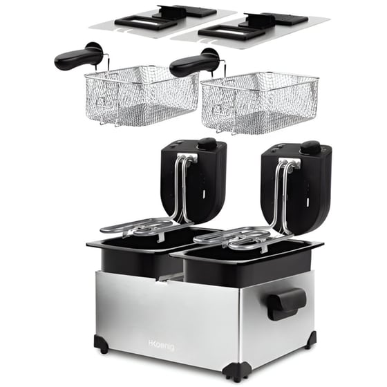 H.KOENIG DFX600 με Αποσπώμενο Κάδο 3600 W 6 L Ασημί Φριτέζα Λαδιού image 5