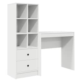 Γραφείο VidaXL 125,5x40x127 cm - Λευκό (2 τεμ.)