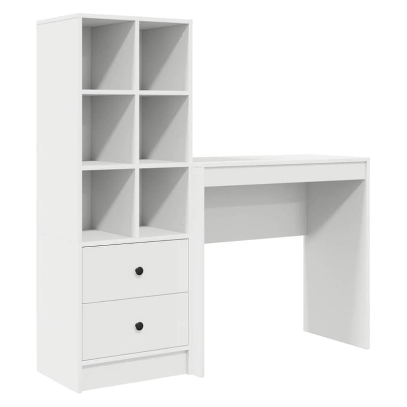 Γραφείο VidaXL 125,5x40x127 cm - Λευκό (2 τεμ.)