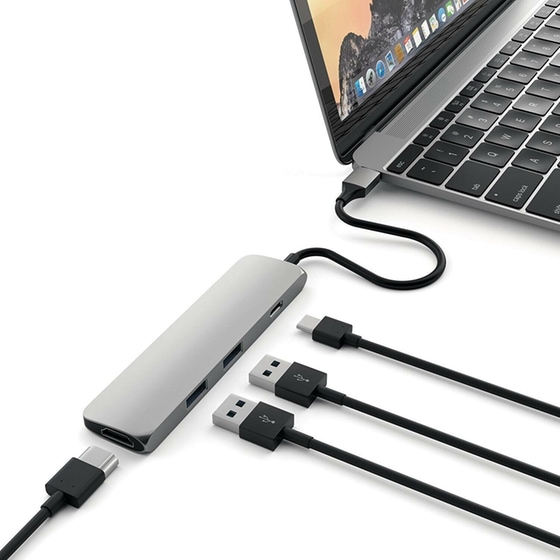 Docking Station Satechi ST-CMAM 4-Port USB 3.0 συμβατό με USB-C image 1