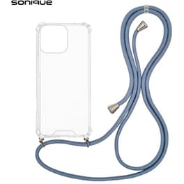 Θήκη Σιλικόνης Με Κορδόνι Sonique Armor Clear Apple Iphone 16 Pro Max Μπλε Γκρι
