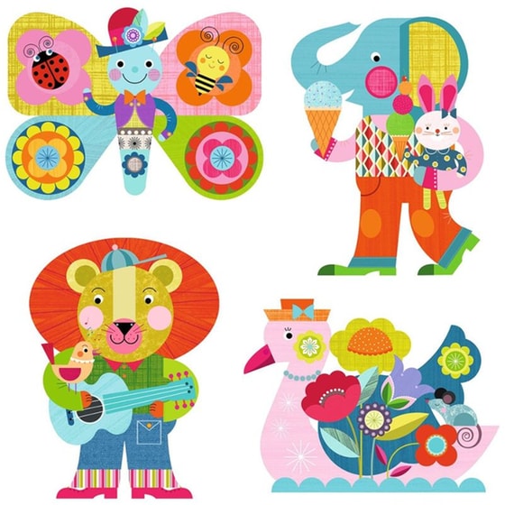 Djeco Μαγική Ζωγραφική με Μαρκαδόρο με Νερό - Χαρούμενα Ζωάκια image 1