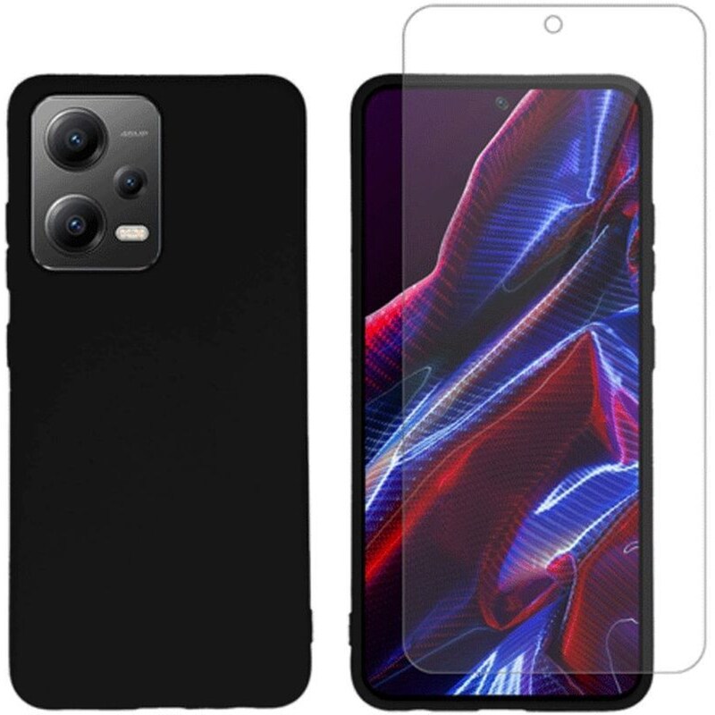 Θήκη + Προστατευτικό οθόνης Poco X5 - Vivid Set TPU Case + Tempered Glass - Black
