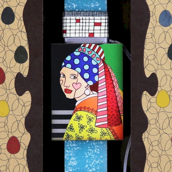 Λαμπάδα Synchronia Μαγνητάκι Art - Κορίτσι με Σκουλαρίκι image 1