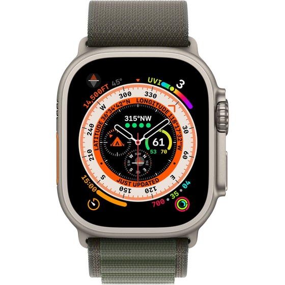 Apple Watch Ultra Titanium 49mm GPS + Cellular - Green Alpine Loop Small image 1