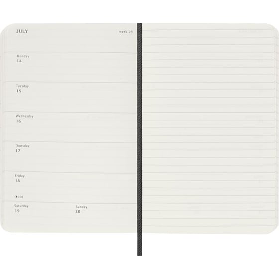 Ημερολόγιο Εβδομαδιαίο Moleskine 2025 12M Pocket Black Hard image 4