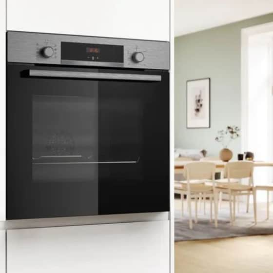 BOSCH HBA534ES4 & PKE645BA2E 71 Lt Inox Eντοιχιζόμενο Σετ Φούρνος και Εστία image 4
