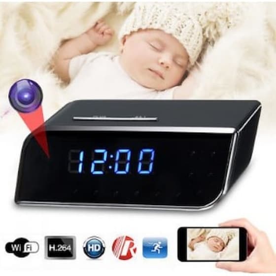 Sm-a106 Κρυφή Κάμερα Σε Ψηφιακό Ρολόι Ξυπνητήρι Wifi Hd 1080p, Μπαταρία, Κάρτα Sd, Ήχος, Σύνδεση Με image 2