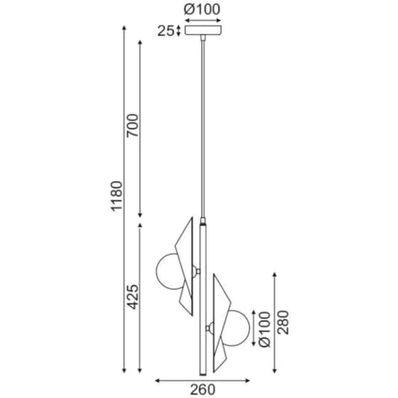 Φωτιστικό Οροφής Aca Decor Polygon G9 Μεταλλικό 26x42.5cm - Μαύρο/Κίτρινο image 1