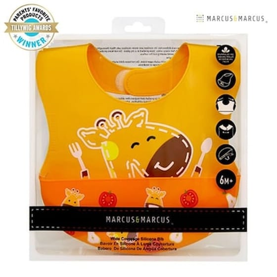 Marcus Και Marcus Σαλιάρα Σιλικόνης Με Velcro Λαιμού Και Χούφτα "καμηλοπάρδαλη" Mnmbb40gf image 0