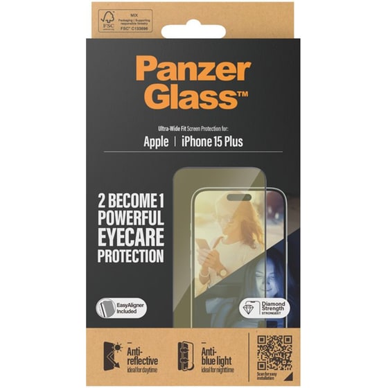 Προστατευτικό οθόνης Apple iPhone 15 Plus - PanzerGlass Eyecare Screen Protection Screen Ultra-Wide Fit image 1