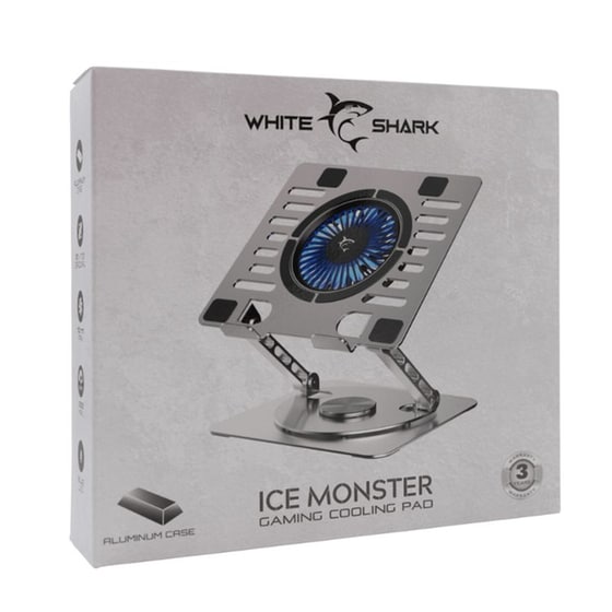 Βάση Laptop White Shark Ice Monster GCP-16 17.3" με μπλε φωτισμό - Γκρι image 7