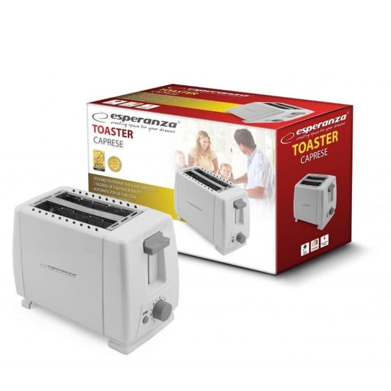 ESPERANZA CAPRESE EKT001 2 Θέσεων 700 W Λευκό Φρυγανιέρα image 1