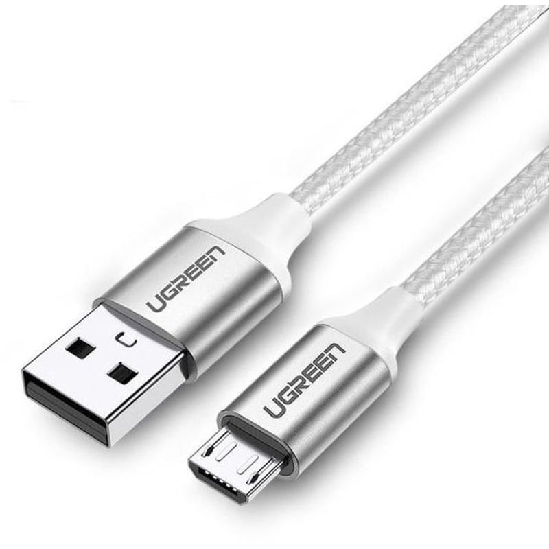 UGREEN Ugreen Us290 Braided USB 20 to micro-USB Cable 2m - Λευκό
