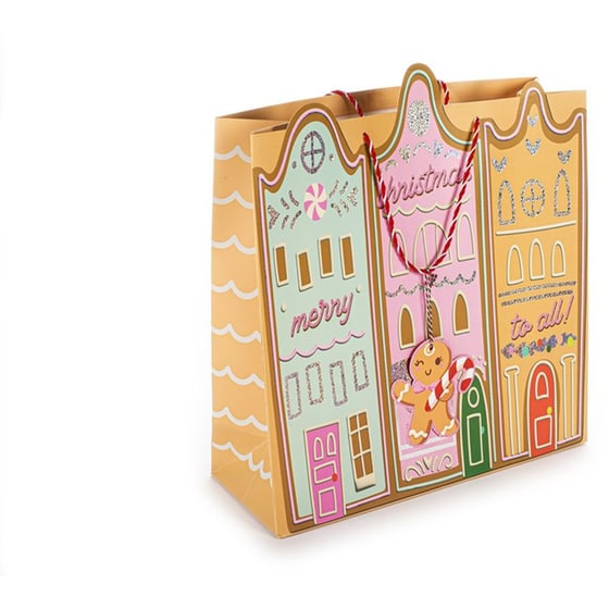 Σακούλα&nbsp;Δώρου Tri-Coastal&nbsp;Xmas&nbsp;House&nbsp;Large image 1