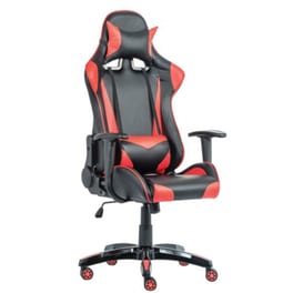 Gaming Καρέκλα Γραφείου Woodwell BF8050 από Τεχνητό Δέρμα - Μαύρη/Κόκκινη