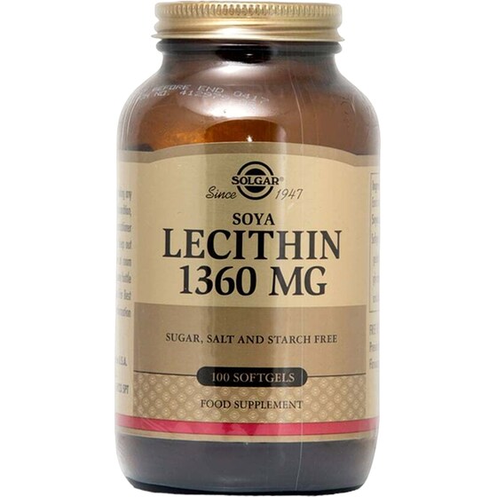 Ειδικό Συμπλήρωμα Διατροφής Solgar Lecithin 1360mg - 100 κάψουλες image 0