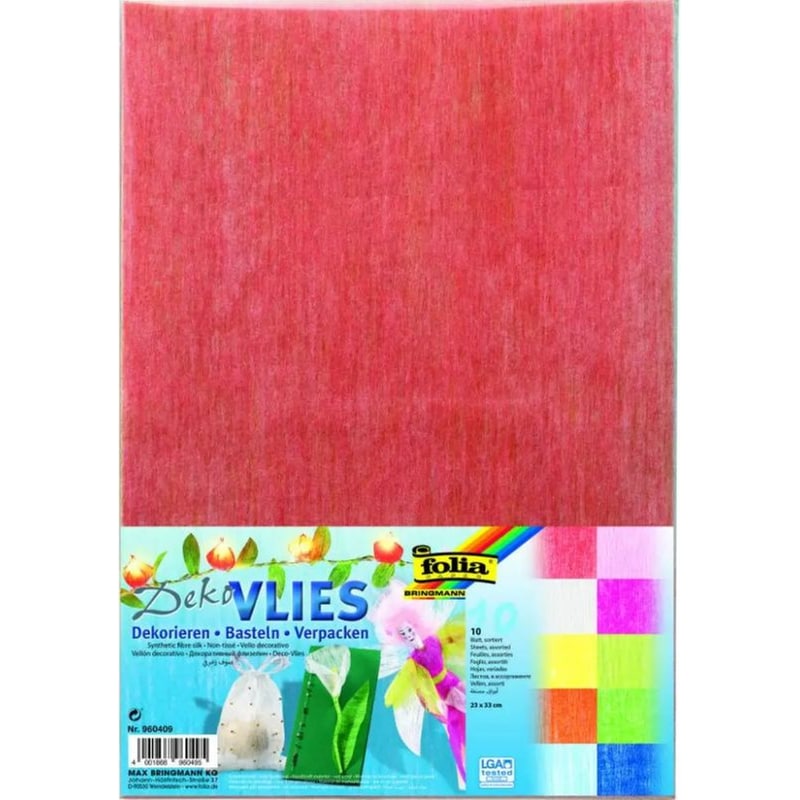 Folia Φύλλα Χειροτεχνίας Απομίμηση Μεταξιού Σετ 10 Χρώματα