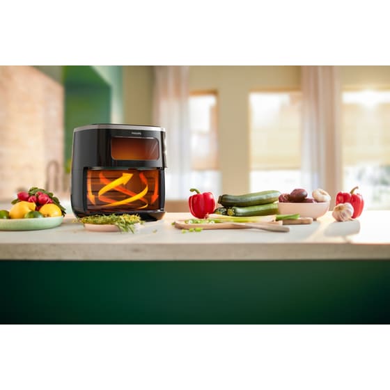 PHILIPS HD9257/80 3000 Series XL 1700 W με Αποσπώμενο Κάδο 5.6 L Μαύρο Φριτέζα Αέρος image 6